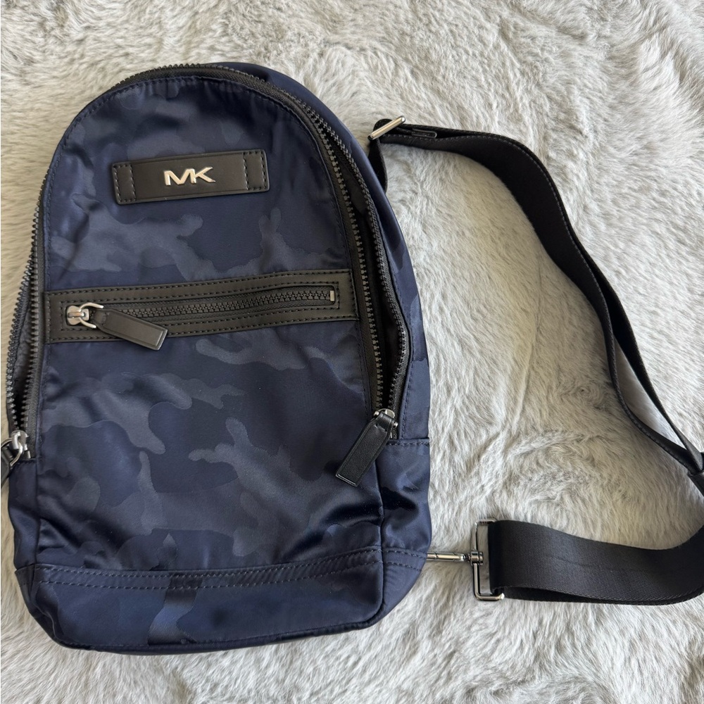 Michael Kors Men's Navy Camouflage Sling Bag